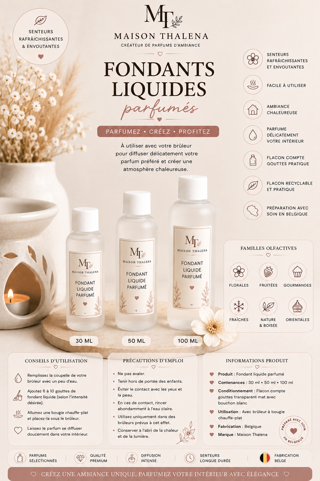 Fondants liquides parfumés