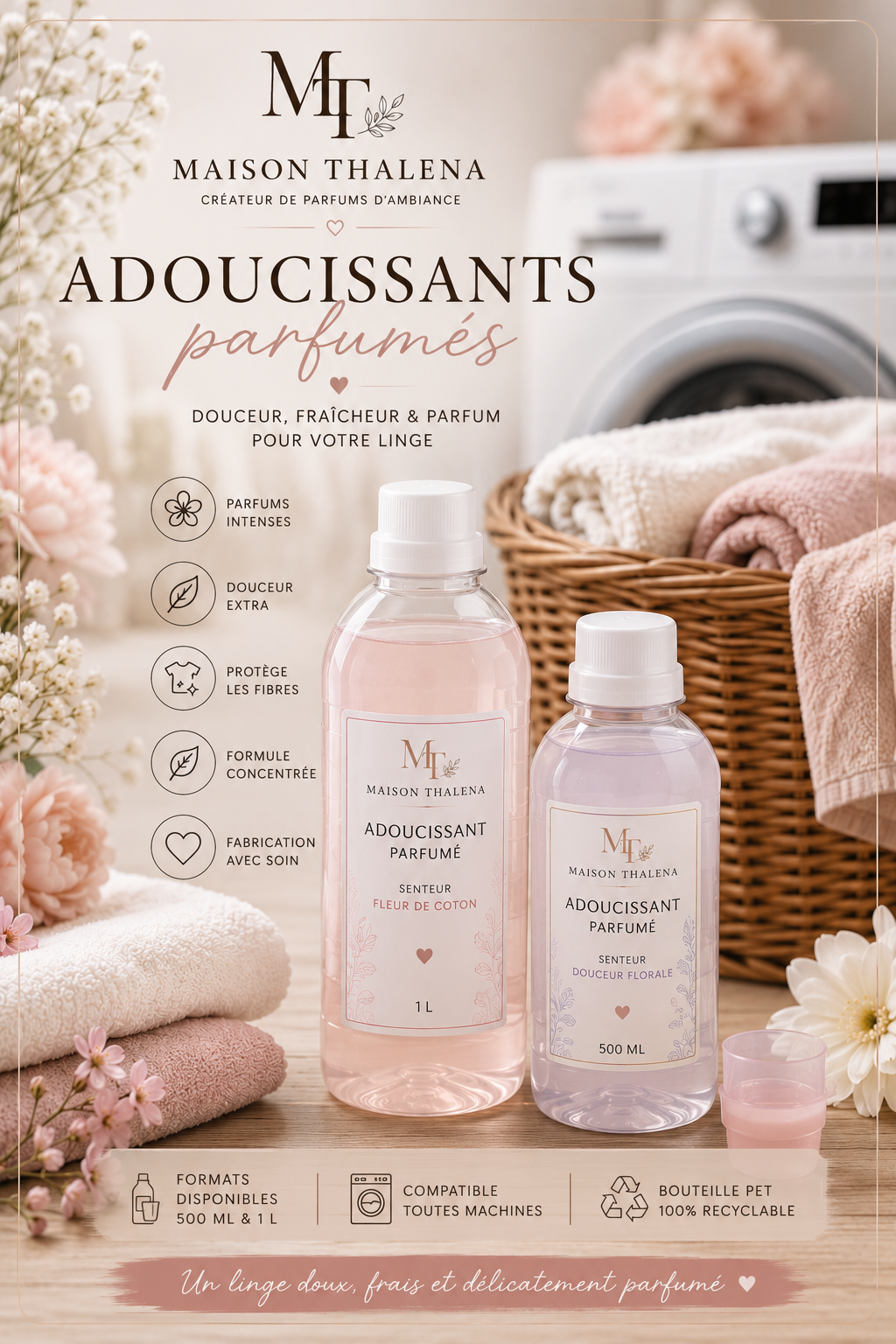 Adoucissant parfumé – [Nom de la fragrance]