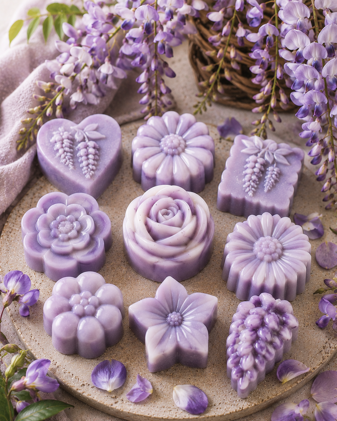 Fondant parfumé artisanal – Glycine