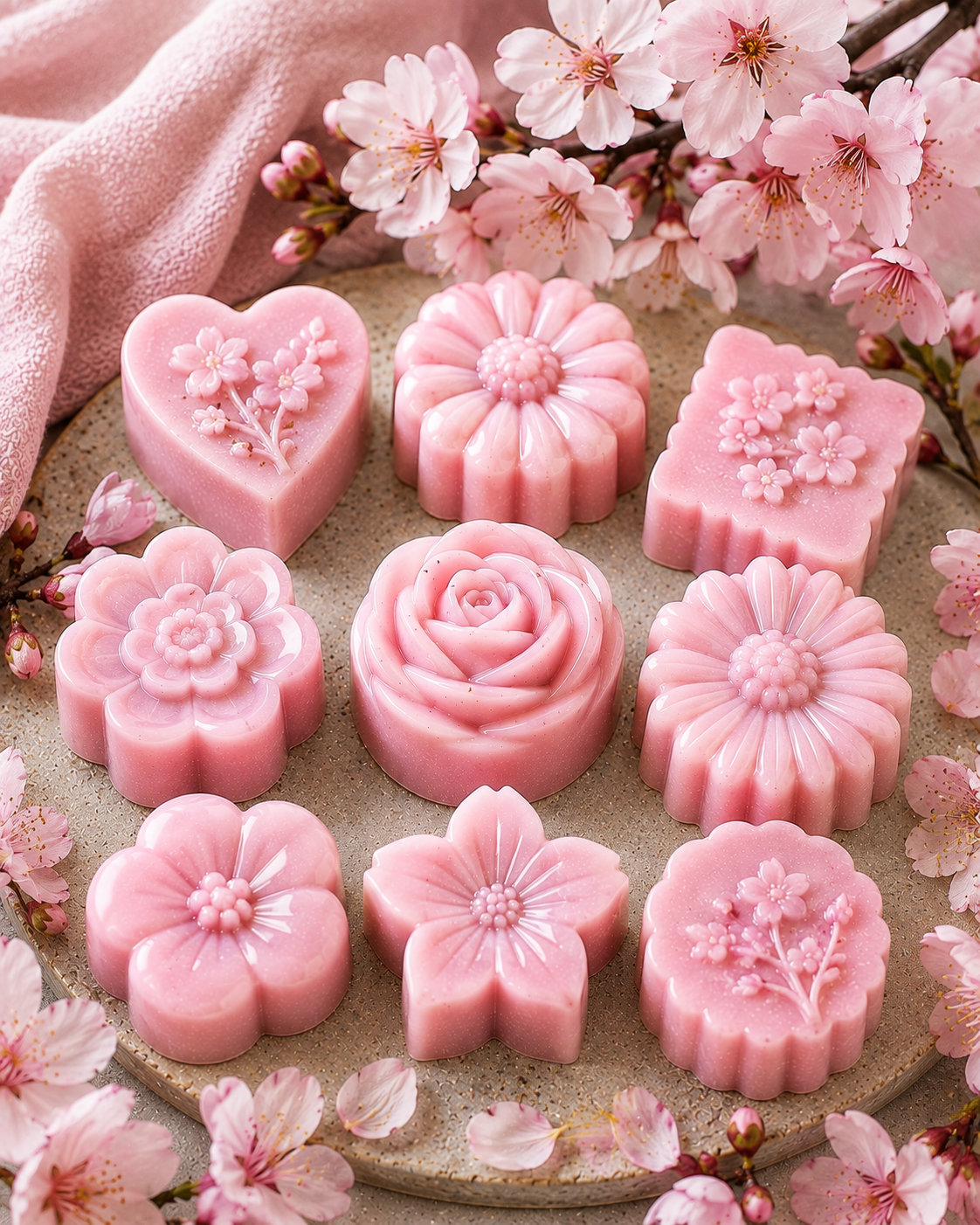 Fondant parfumé artisanal – Fleur de Cerisier