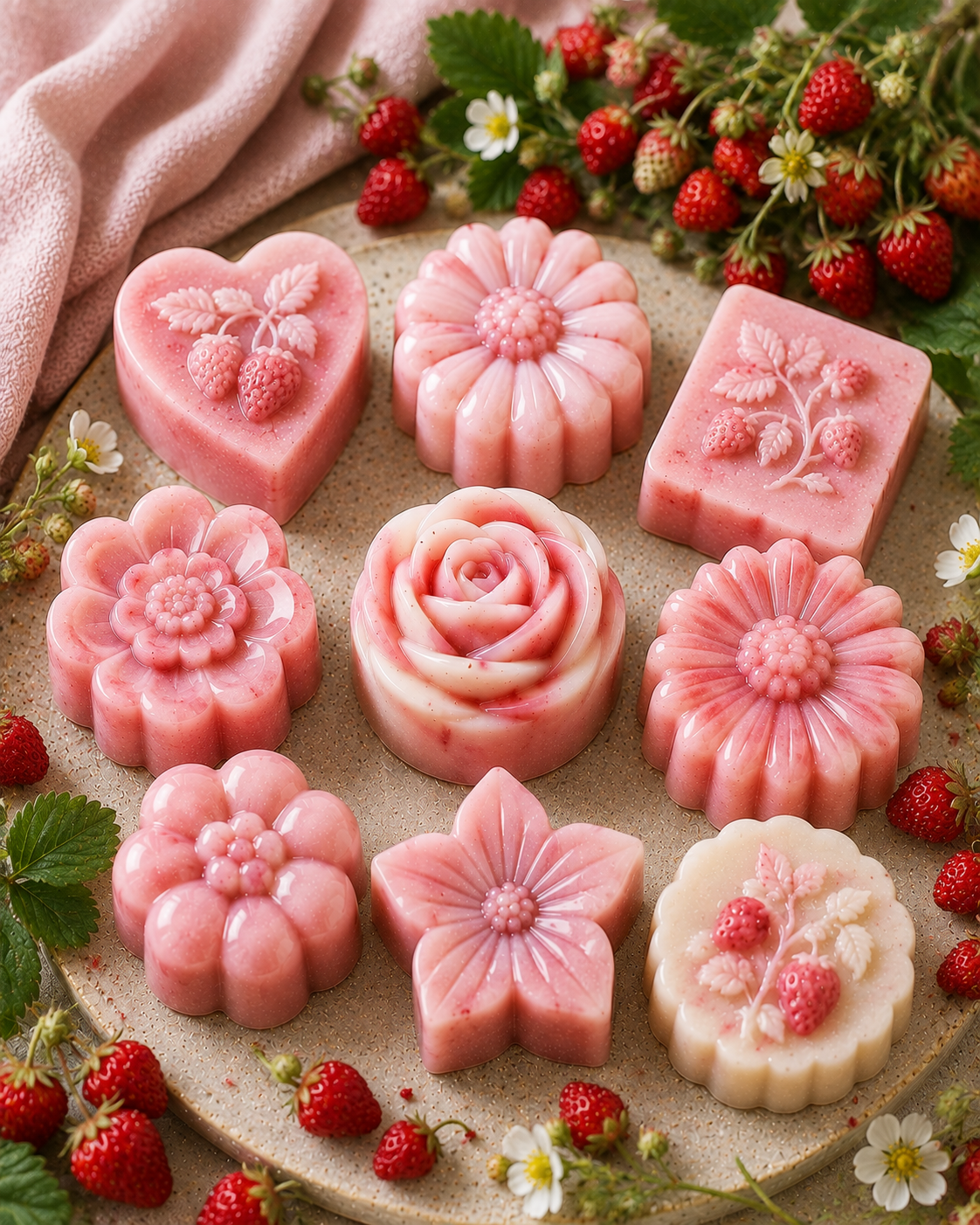 Fondant parfumé artisanal – Fraise des Bois
