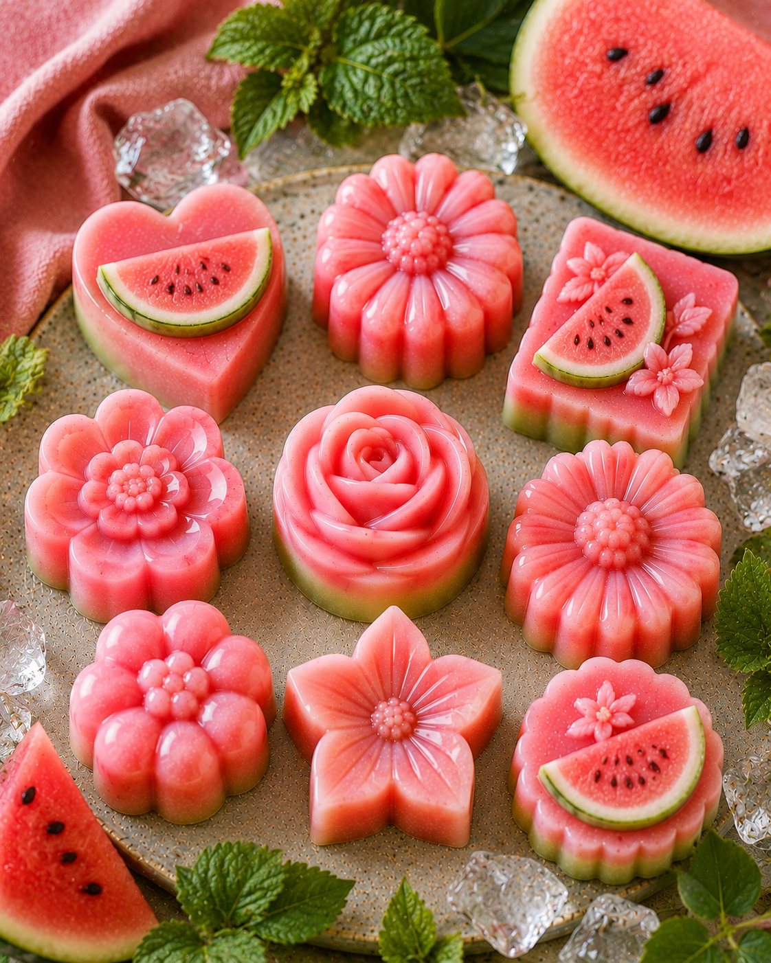Fondant parfumé artisanal – Pastèque Givrée