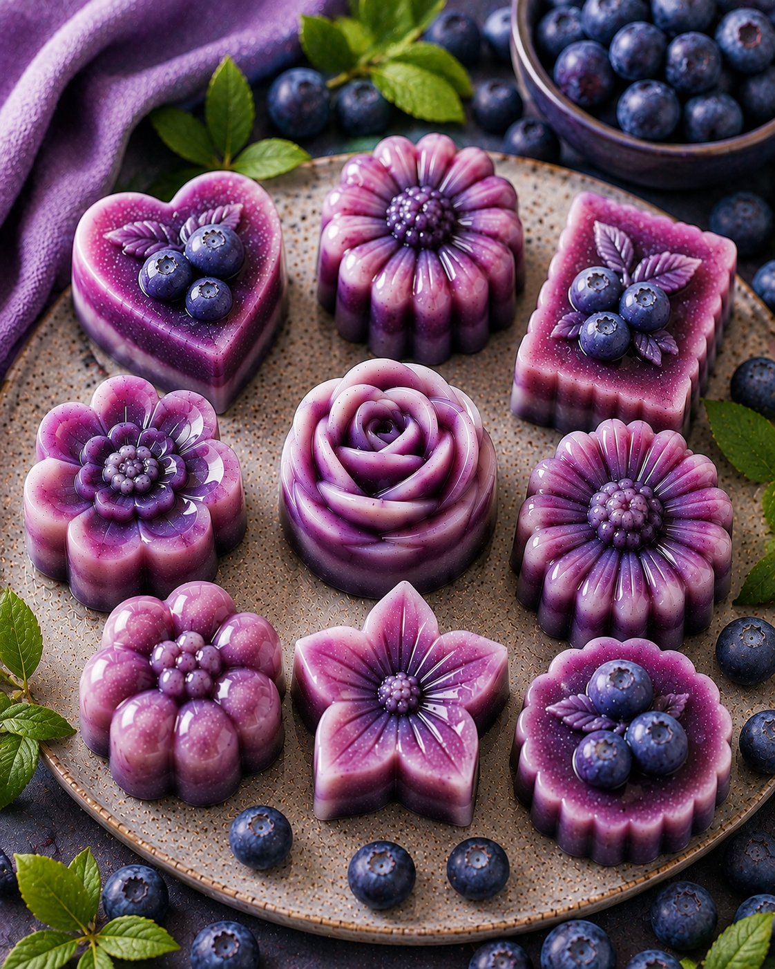 Fondant parfumé artisanal – Myrtille Gourmande
