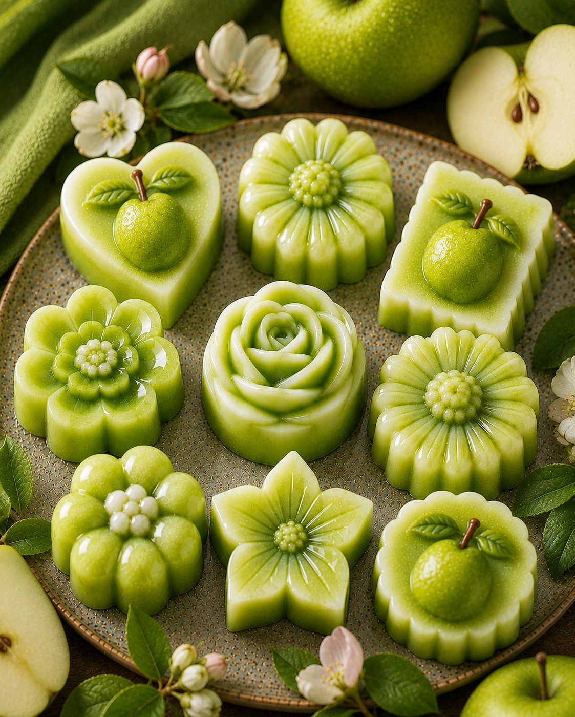 Fondant parfumé artisanal – Pomme Verte