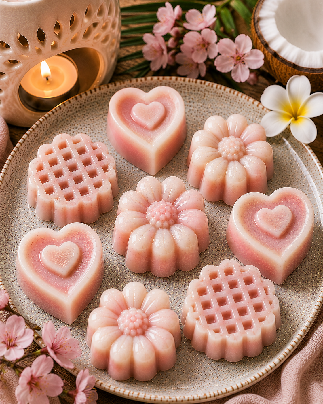 Fondant parfumé artisanal – Monoï Fleur de Cerisier