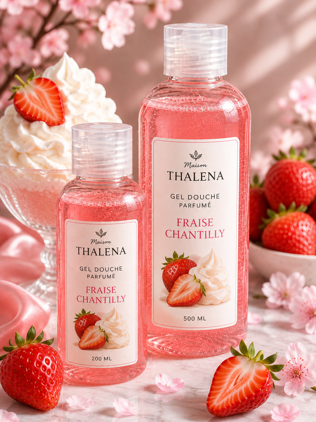Gel douche parfumé – Fraise Chantilly