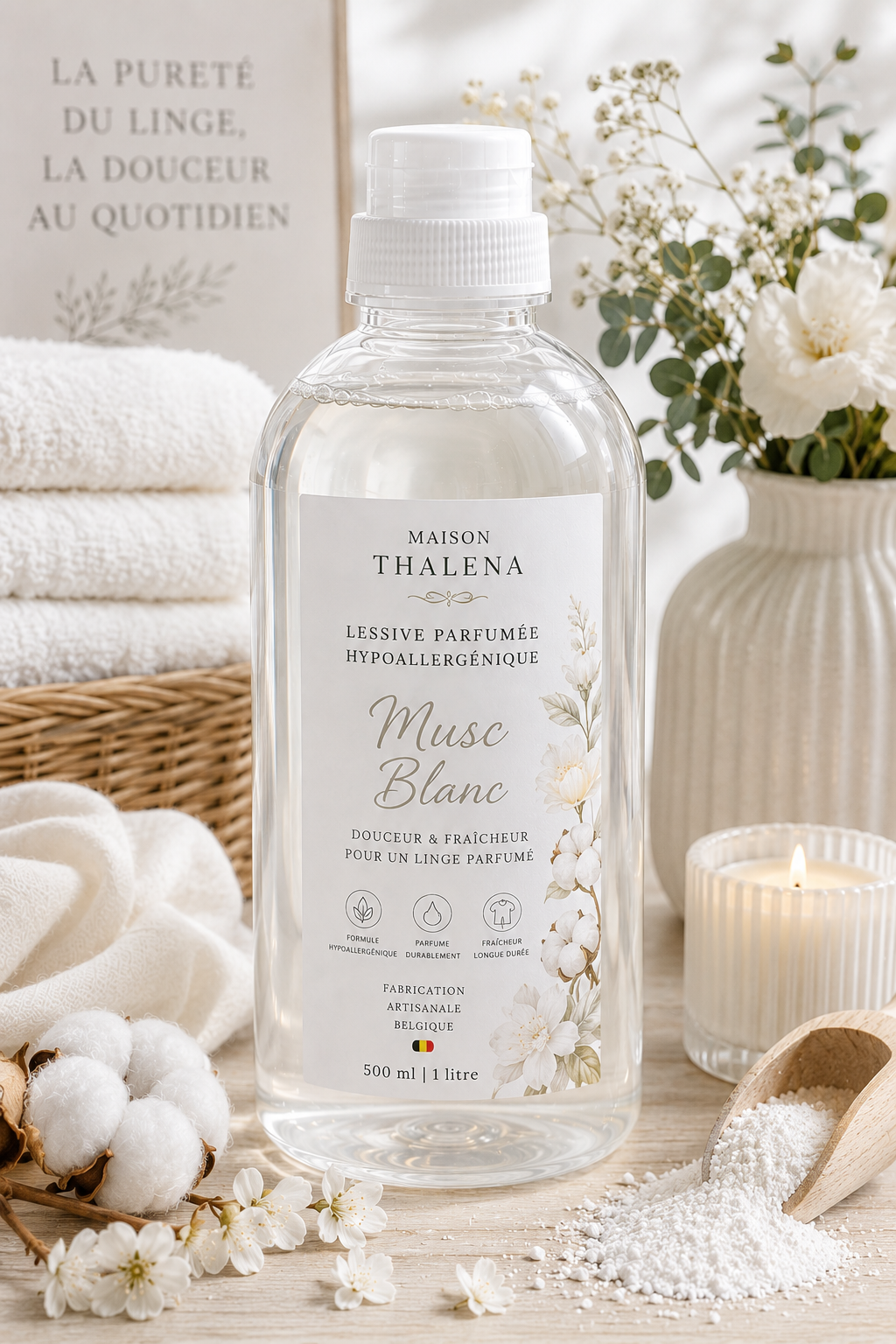Lessive parfumée hypoallergénique - Musc Blanc