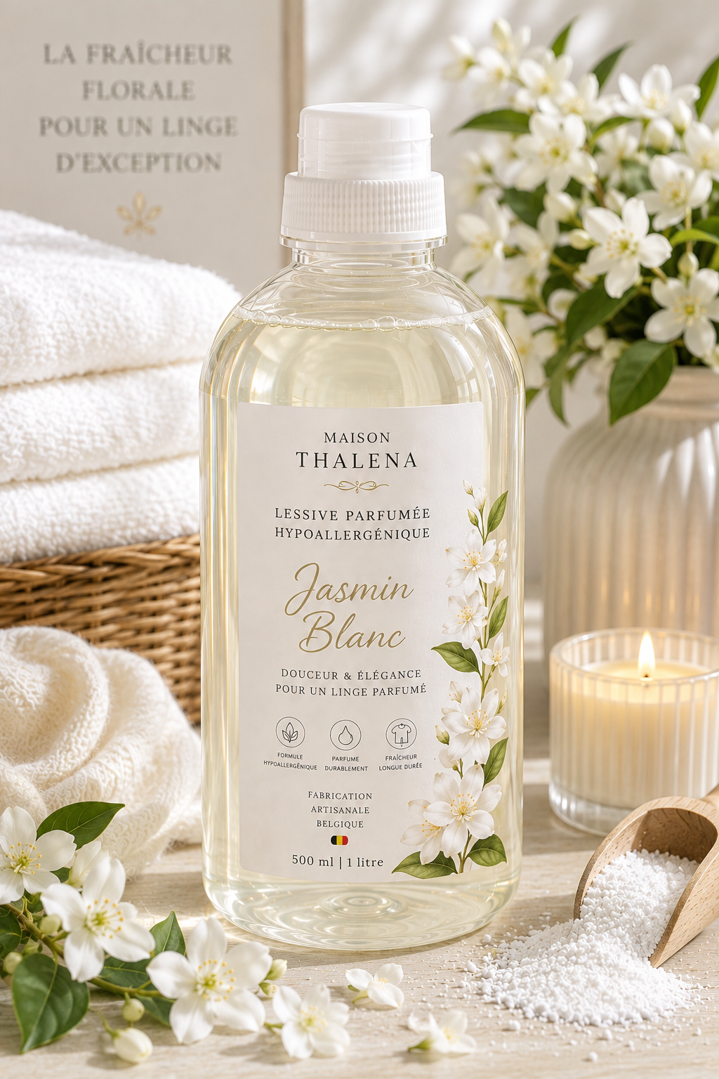 Lessive parfumée hypoallergénique - Jasmin Blanc