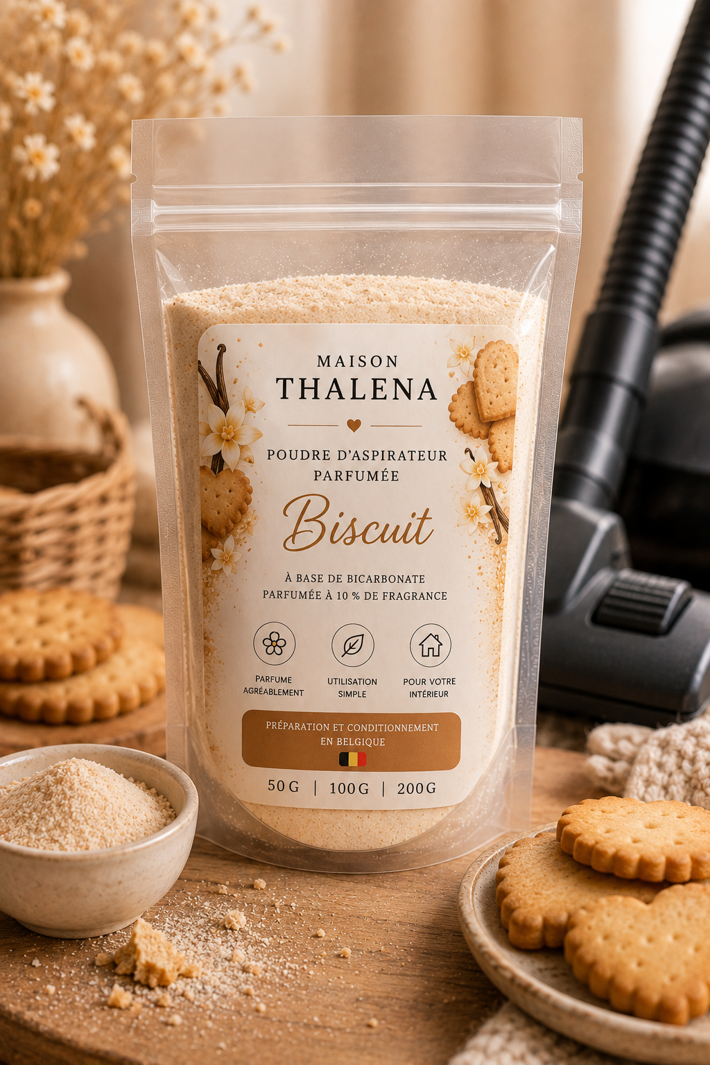 Poudre d’aspirateur parfumée – Biscuit